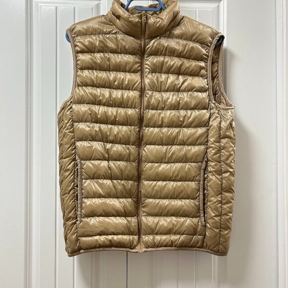 Uniqlo Gold/Tan Down Vest - Size L - Picture 1 of 8